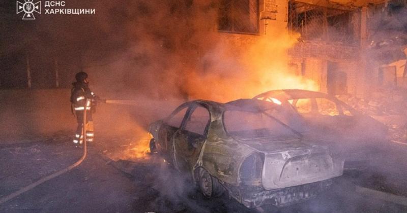 У Харкові відбулася атака російських дронів: є постраждалі, спостерігаються загоряння -- фото.